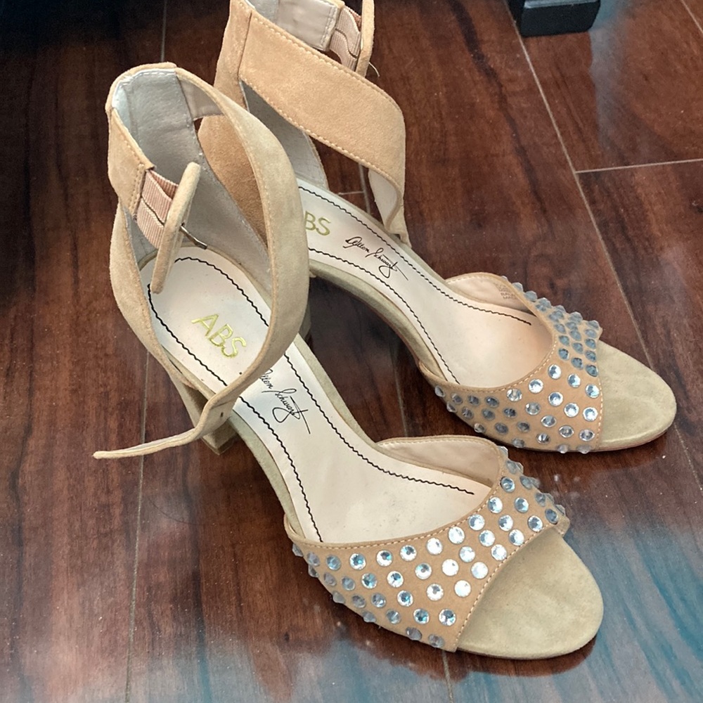Abs nude tan heels diamonds sparkles